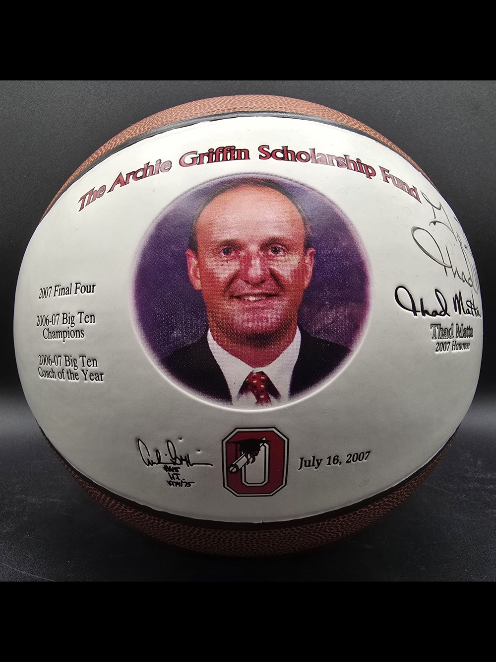 Thad Matta Autographed Ohio State